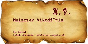 Meiszter Viktória névjegykártya
